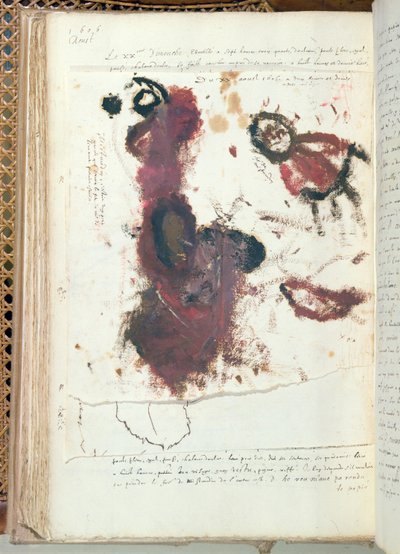 Doodles made by the future king of France, Louis XIII, as a child aged 4, on August 20th 1606 by Louis XIII